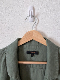 Quince Green Boxy Linen Shirt (L)