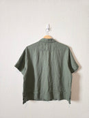 Quince Green Boxy Linen Shirt (L)