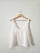 Athleta White Linen Tank (L)