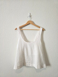 Athleta White Linen Tank (L)