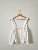 Athleta White Linen Tank (L)