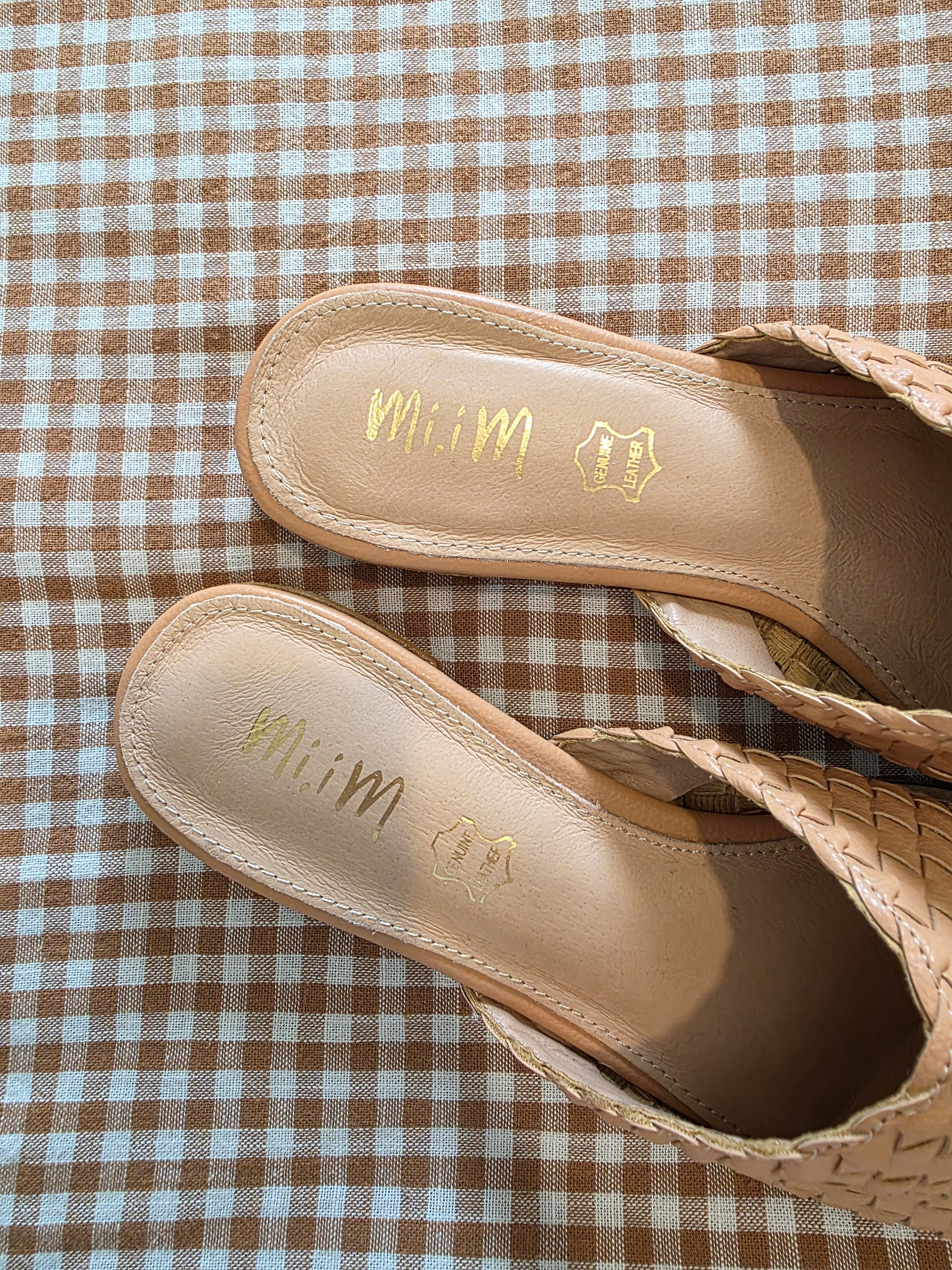 Woven Leather Mules (8.5)