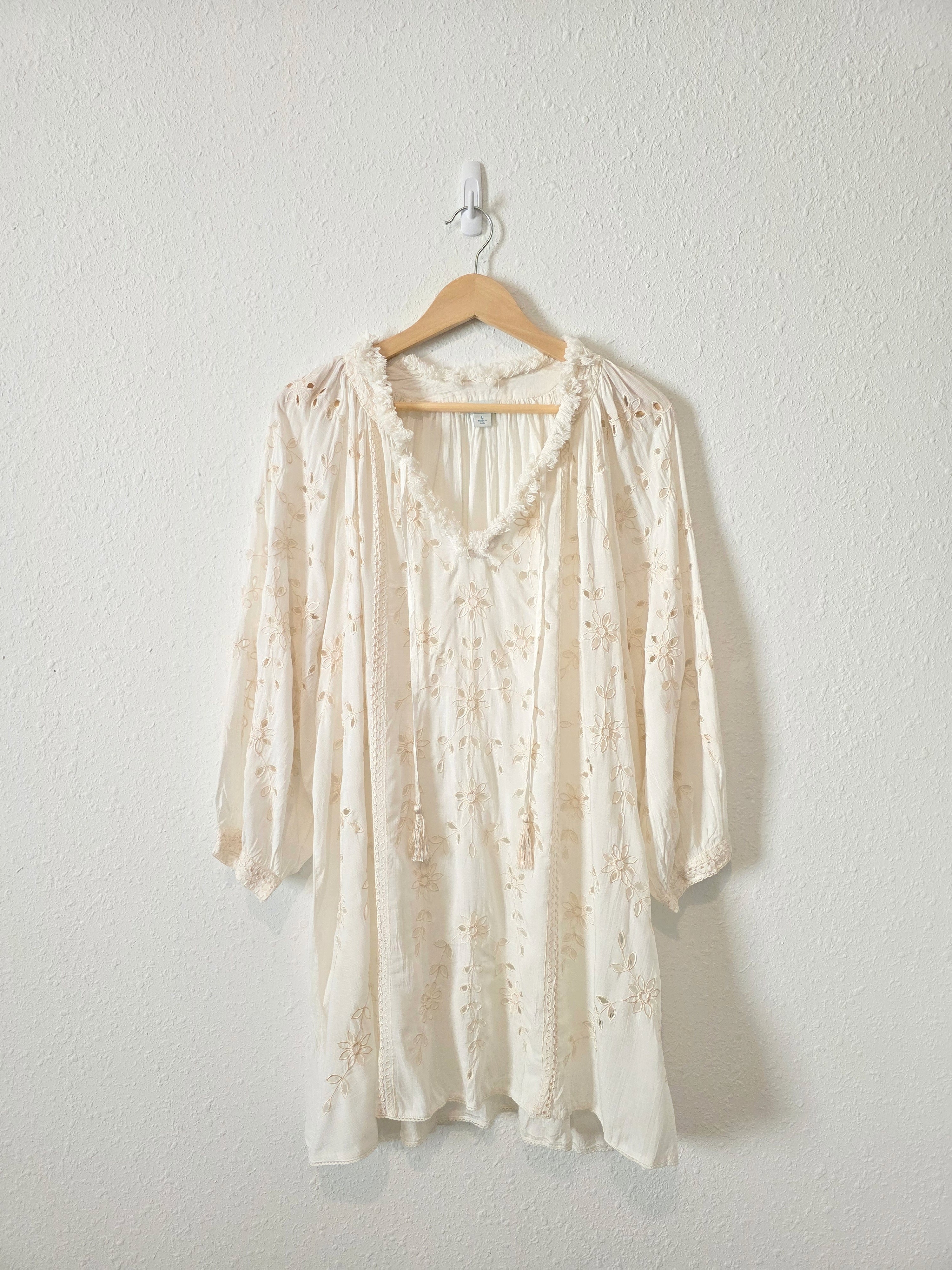 Sundance Floral Eyelet Tunic Dress (L)