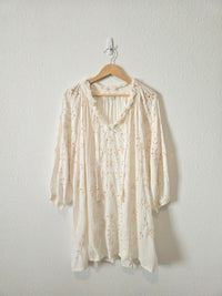 Sundance Floral Eyelet Tunic Dress (L)