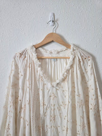 Sundance Floral Eyelet Tunic Dress (L)