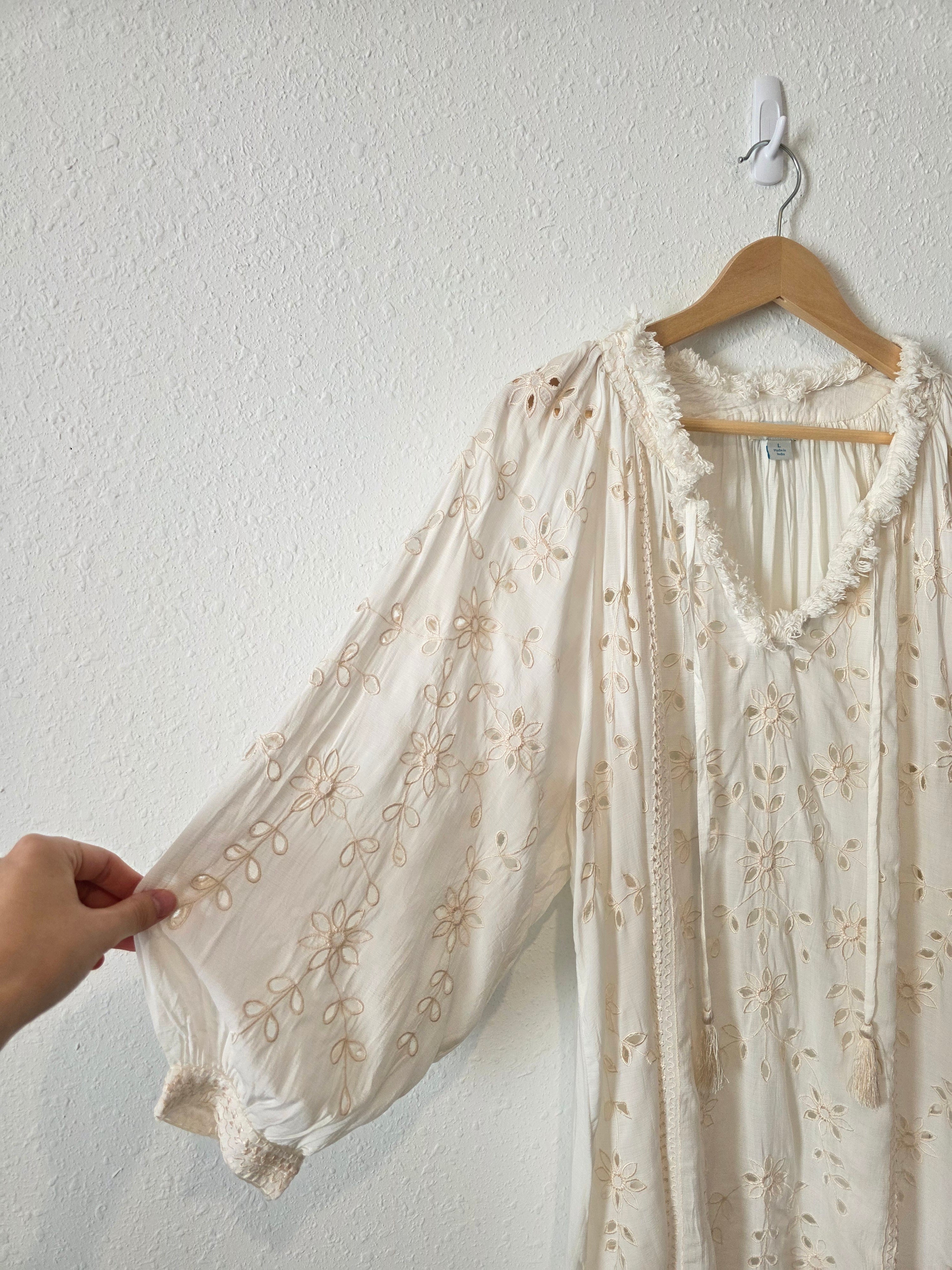 Sundance Floral Eyelet Tunic Dress (L)