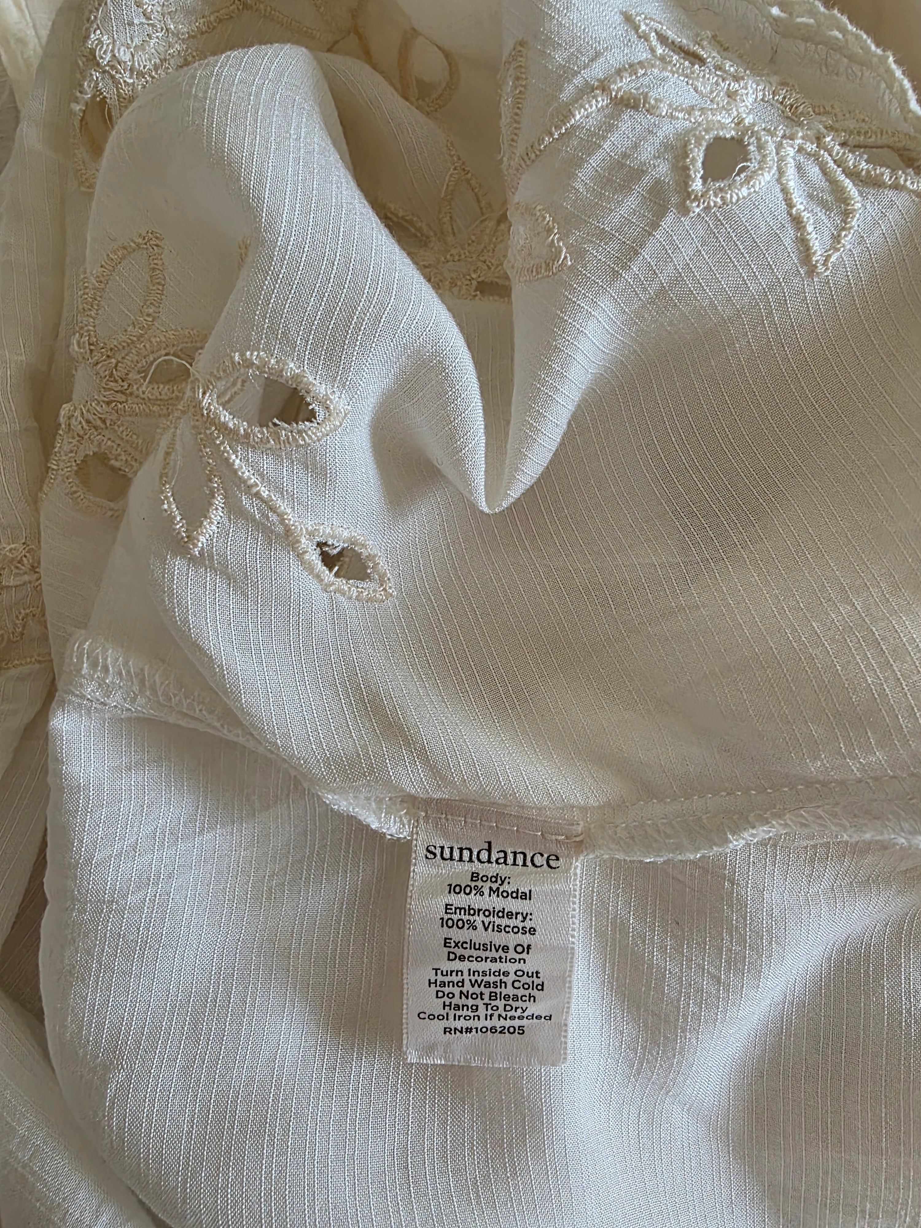 Sundance Floral Eyelet Tunic Dress (L)