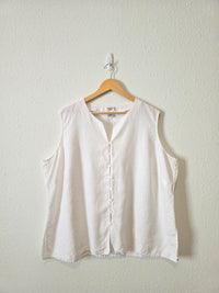 Vintage Linen Button Up Tank (3X)