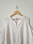 Vintage Linen Button Up Tank (3X)