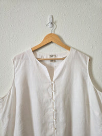 Vintage Linen Button Up Tank (3X)