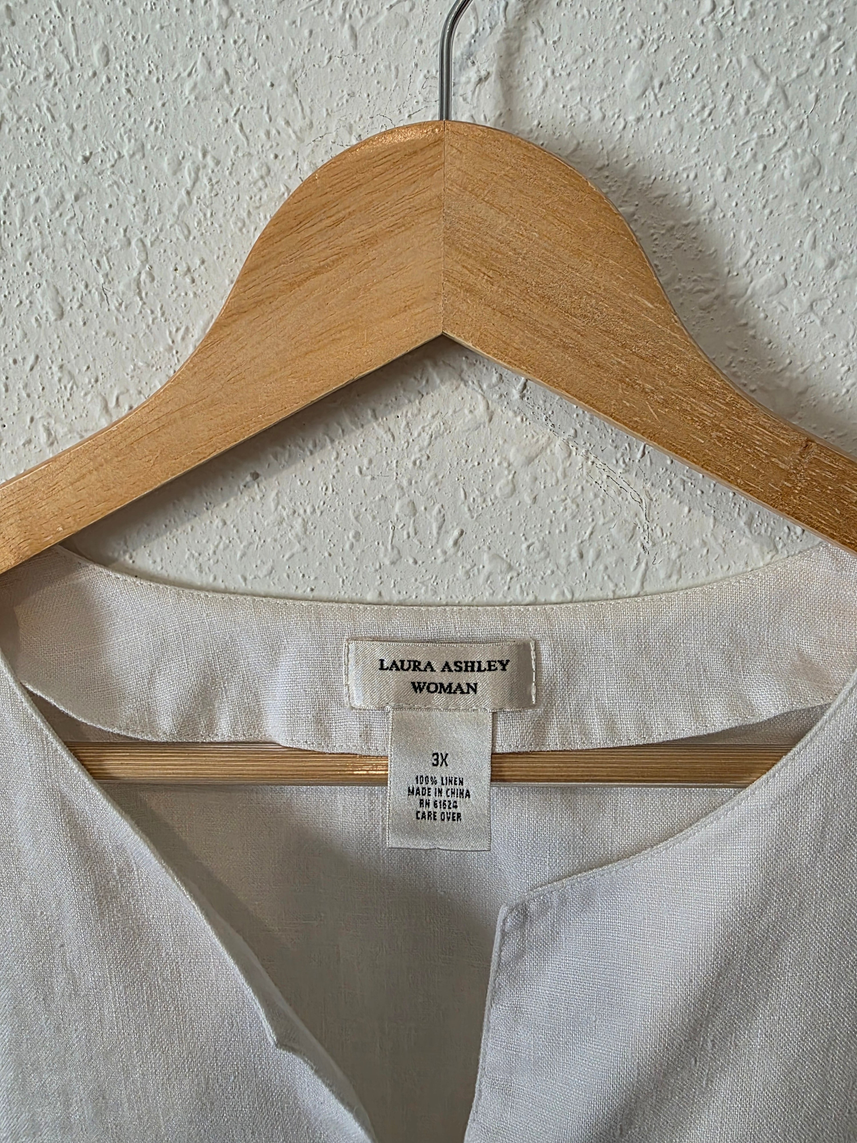 Vintage Linen Button Up Tank (3X)