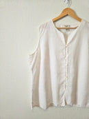 Vintage Linen Button Up Tank (3X)