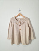 Floral Embroidered Cotton Sweater (XL)