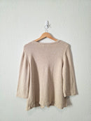 Floral Embroidered Cotton Sweater (XL)