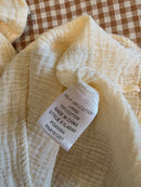 In Loom Cream Cotton Gauze Top (S)