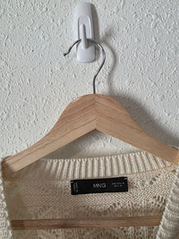 Mango Textured Crochet Sweater (M)