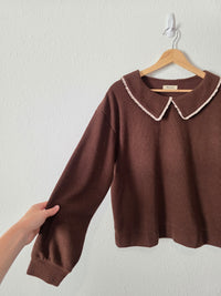 Madewell Brown Collared Top (M)