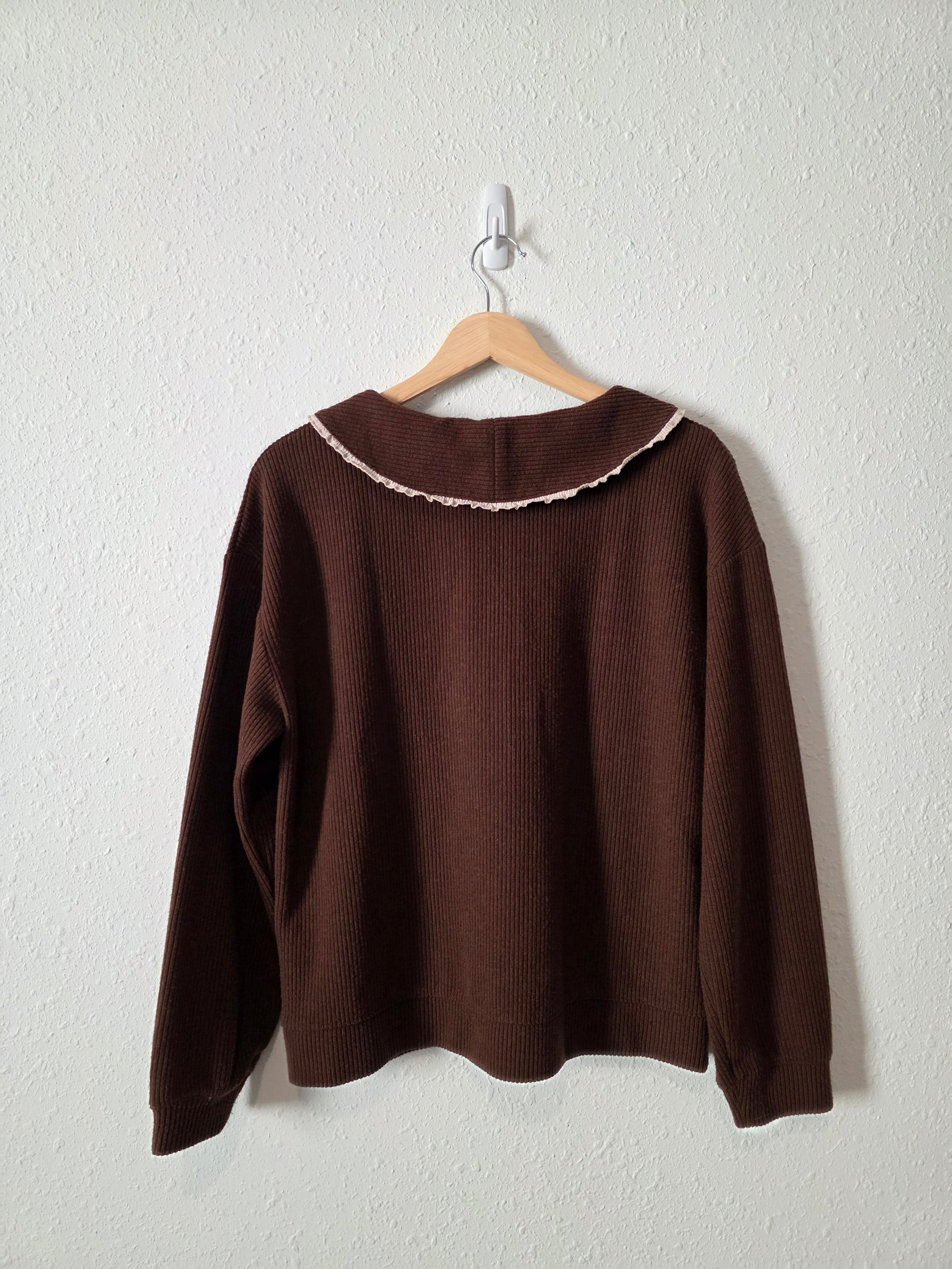 Madewell Brown Collared Top (M)