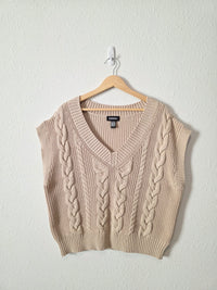Cable Knit Sweater Vest (L)