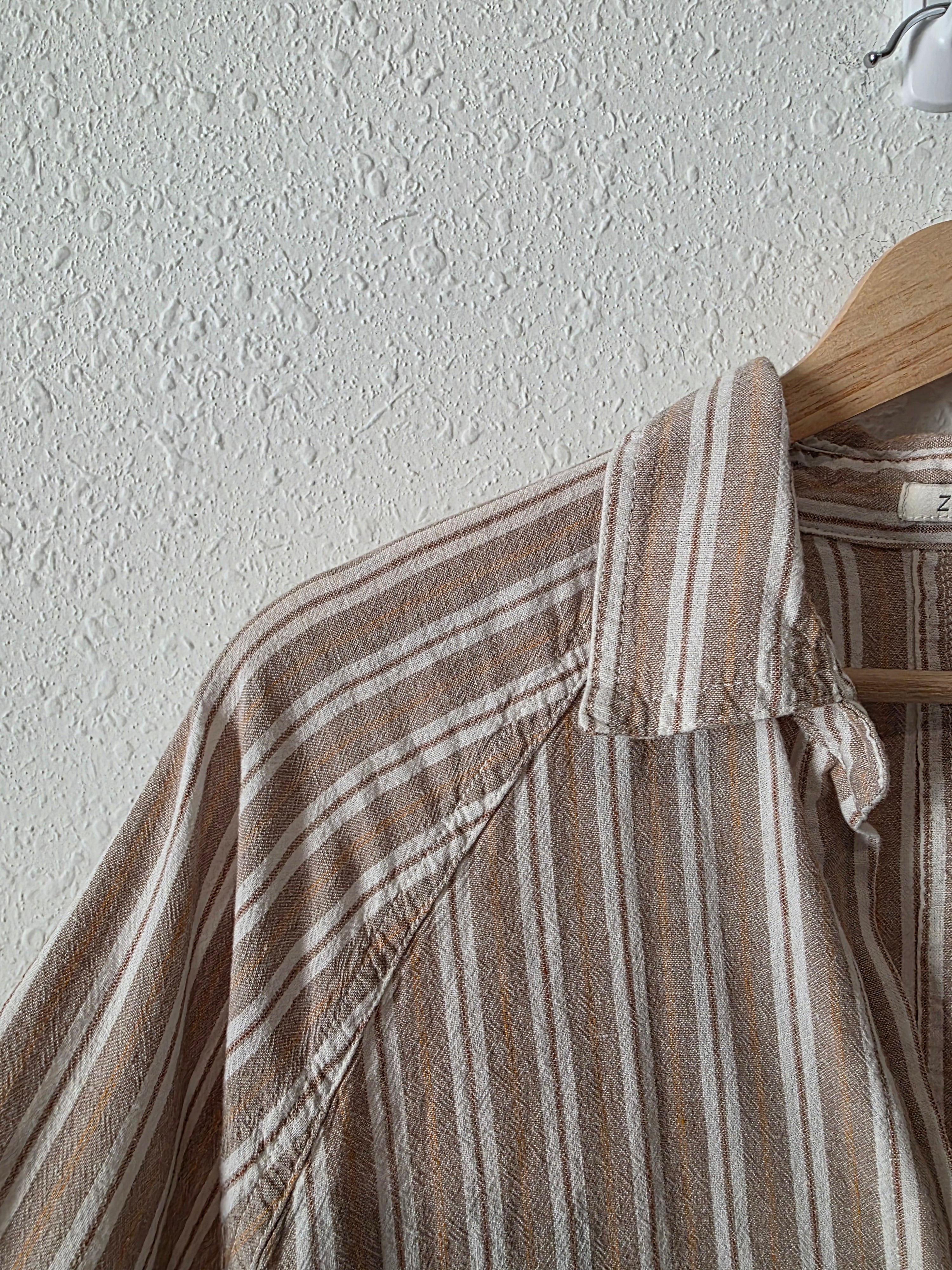 Z Supply Linen Blend Button Up (S)