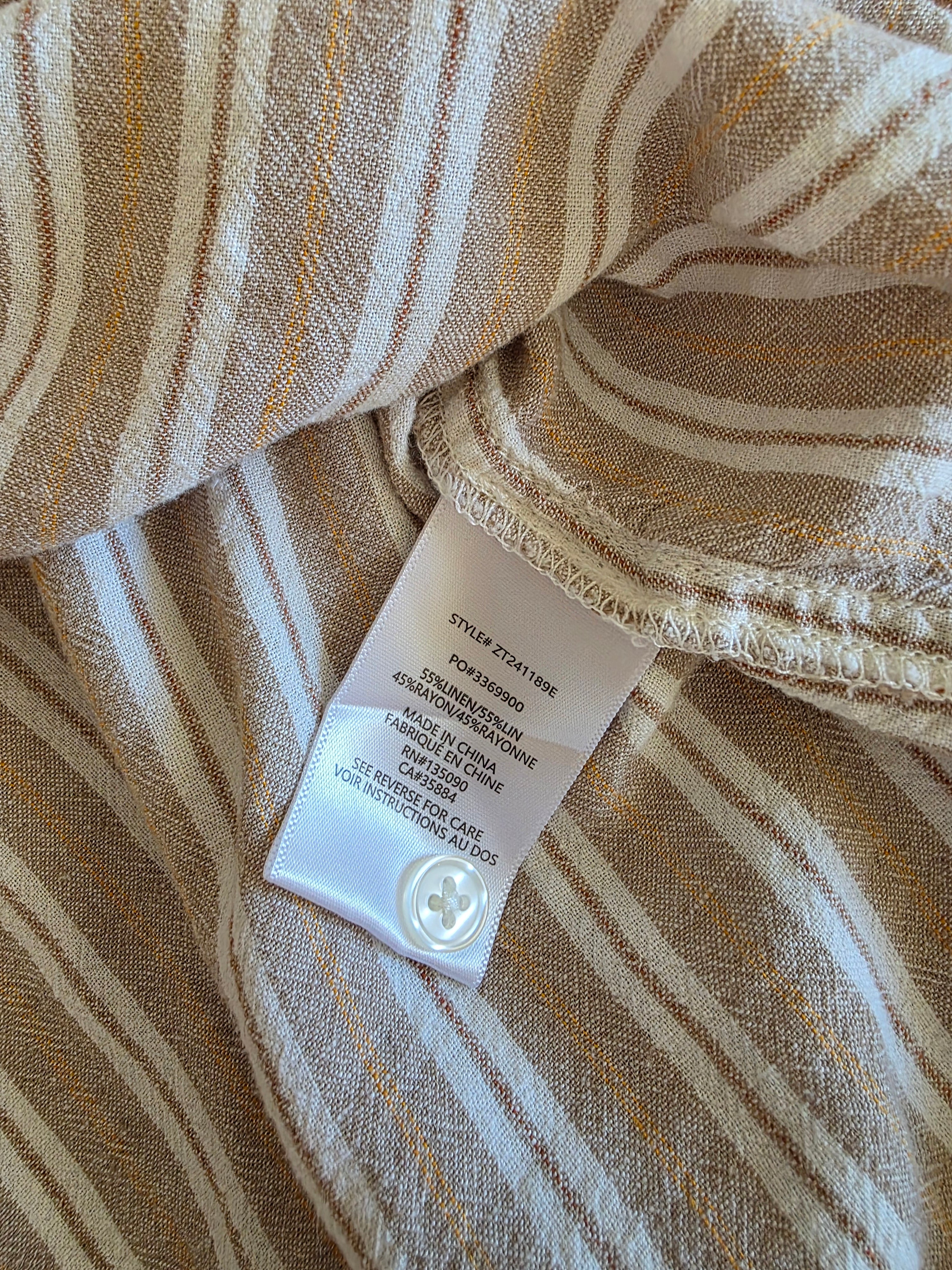 Z Supply Linen Blend Button Up (S)