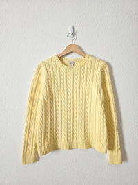 Vintage LL Bean Yellow Cotton Sweater (M)