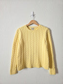 Vintage LL Bean Yellow Cotton Sweater (M)