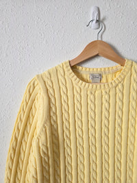 Vintage LL Bean Yellow Cotton Sweater (M)