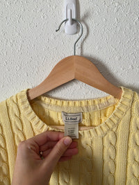 Vintage LL Bean Yellow Cotton Sweater (M)