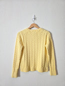 Vintage LL Bean Yellow Cotton Sweater (M)