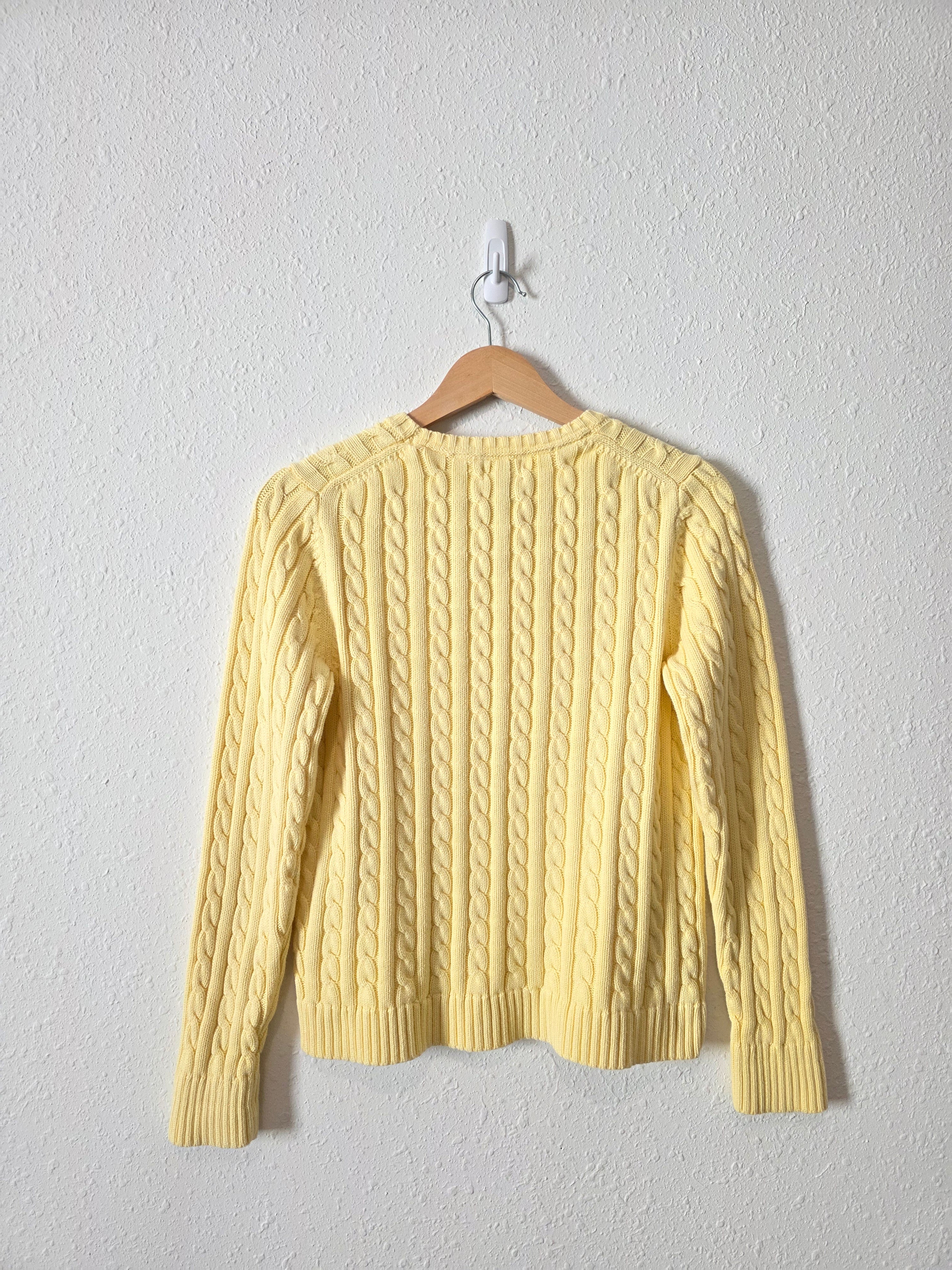 Vintage LL Bean Yellow Cotton Sweater (M)