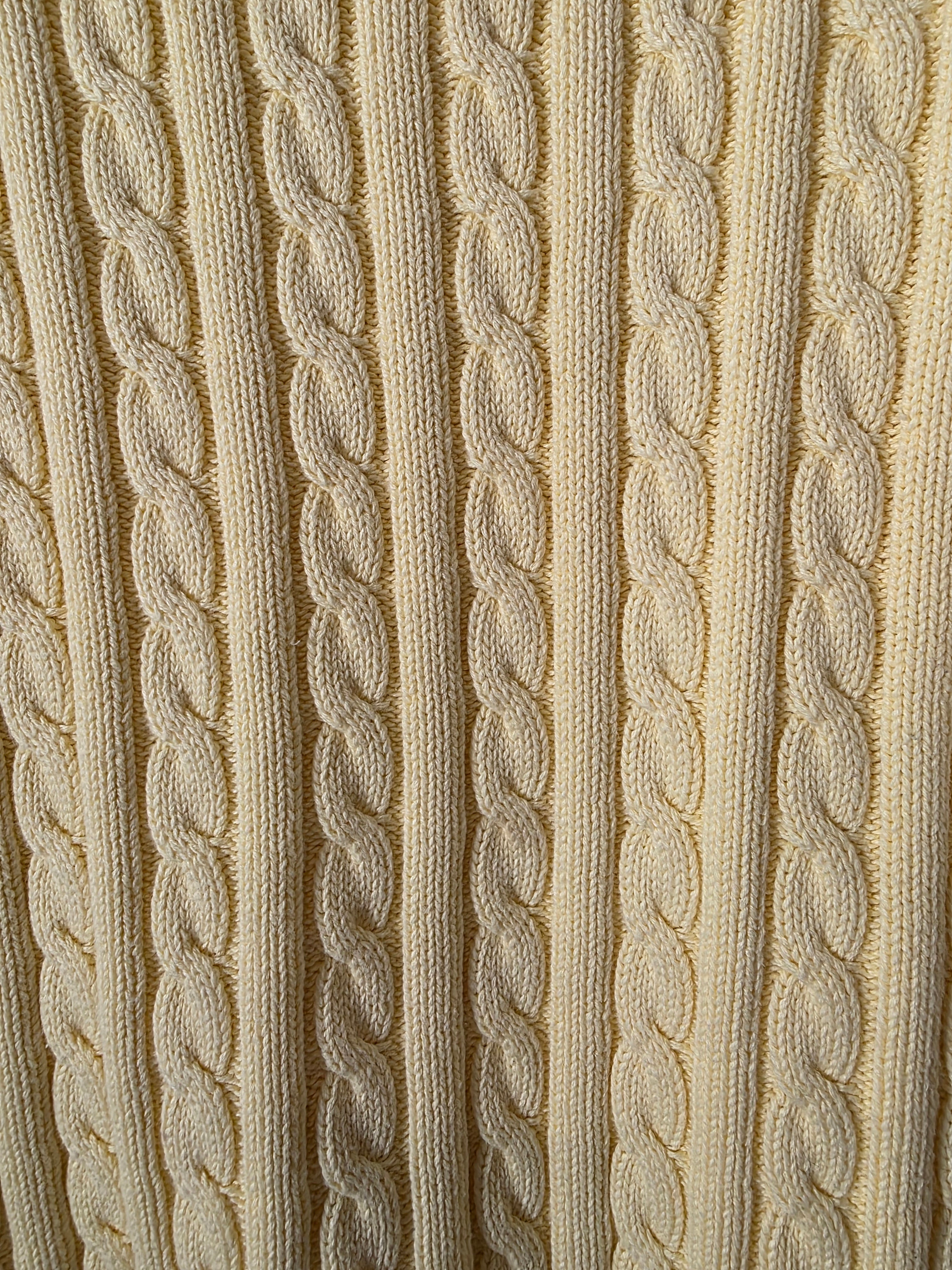Vintage LL Bean Yellow Cotton Sweater (M)