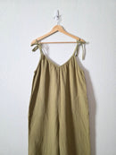 Sage Wide Leg Gauze Jumpsuit (L tall)