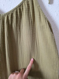 Sage Wide Leg Gauze Jumpsuit (L tall)