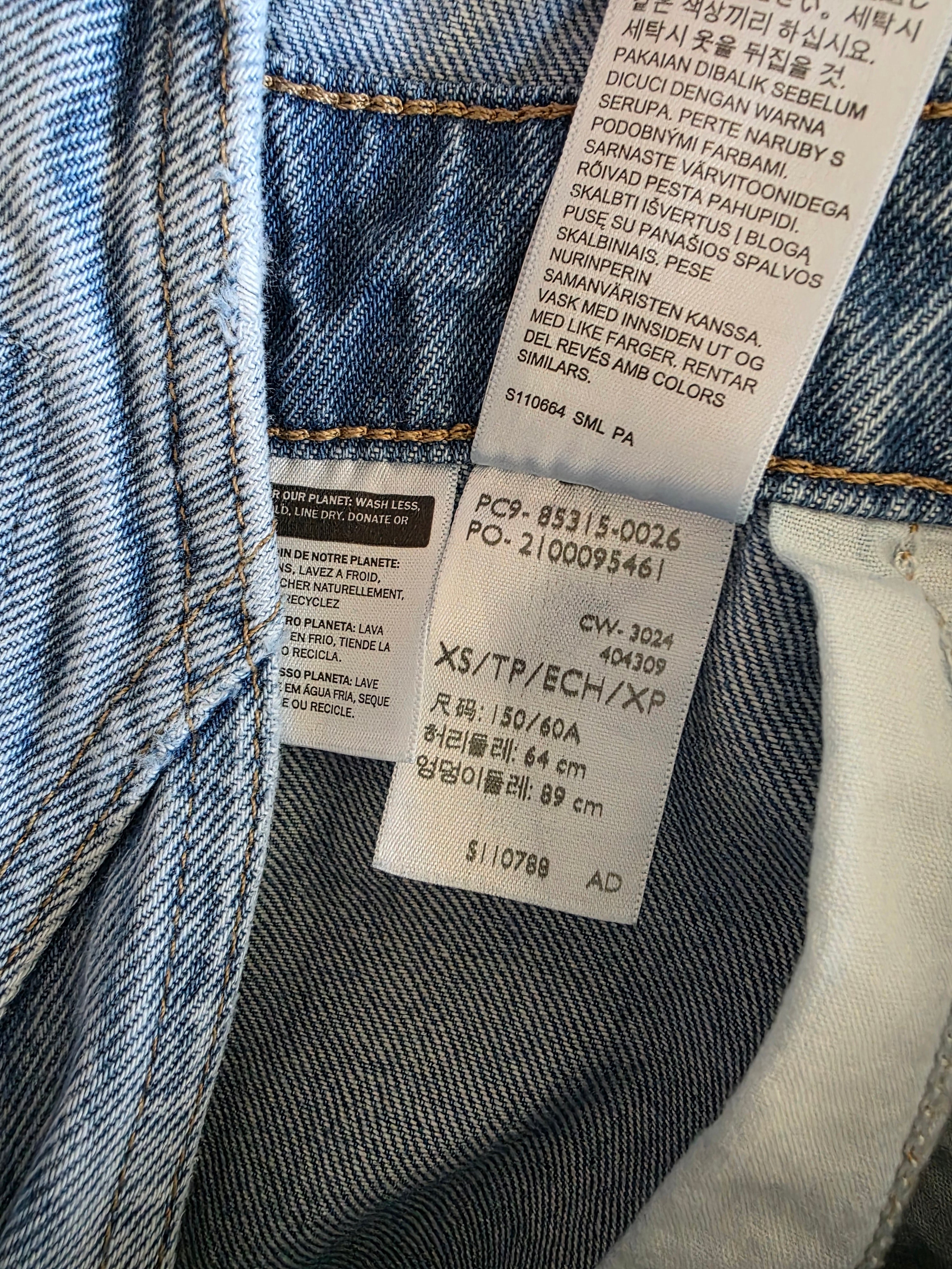 Levi's Light Wash Denim Overalls (XS)