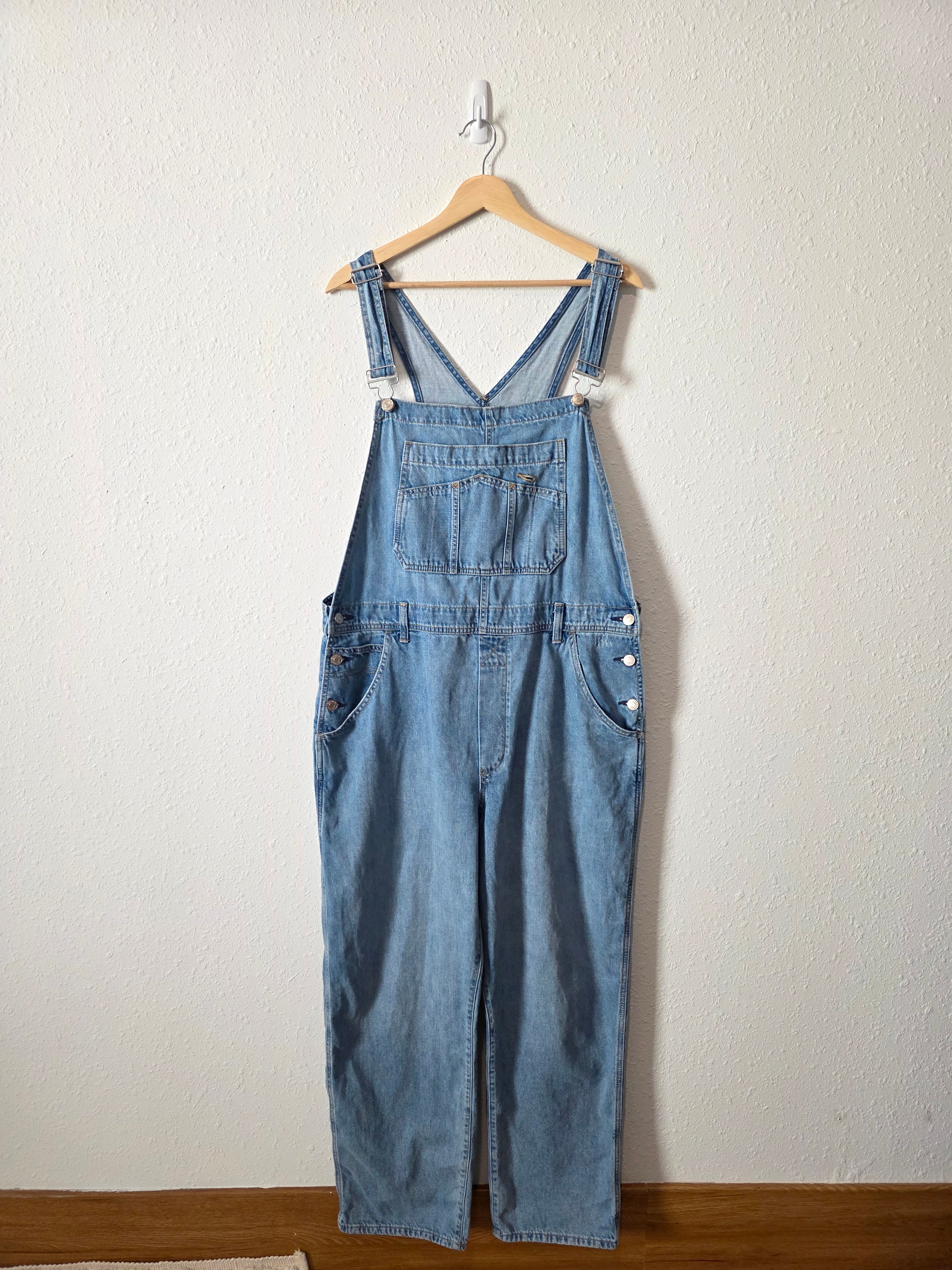 Gap Relaxed Denim Overalls (L)