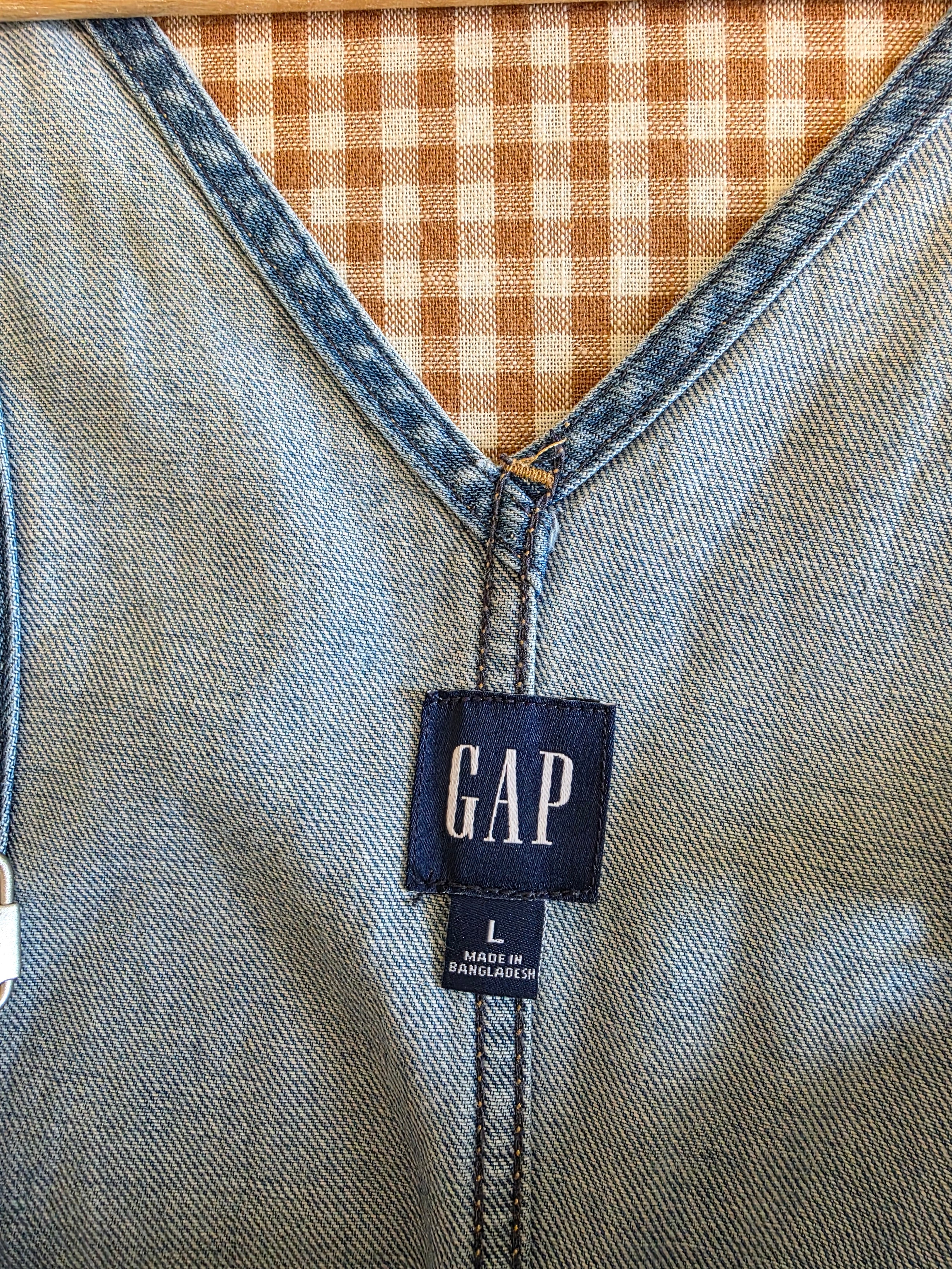 Gap Relaxed Denim Overalls (L)