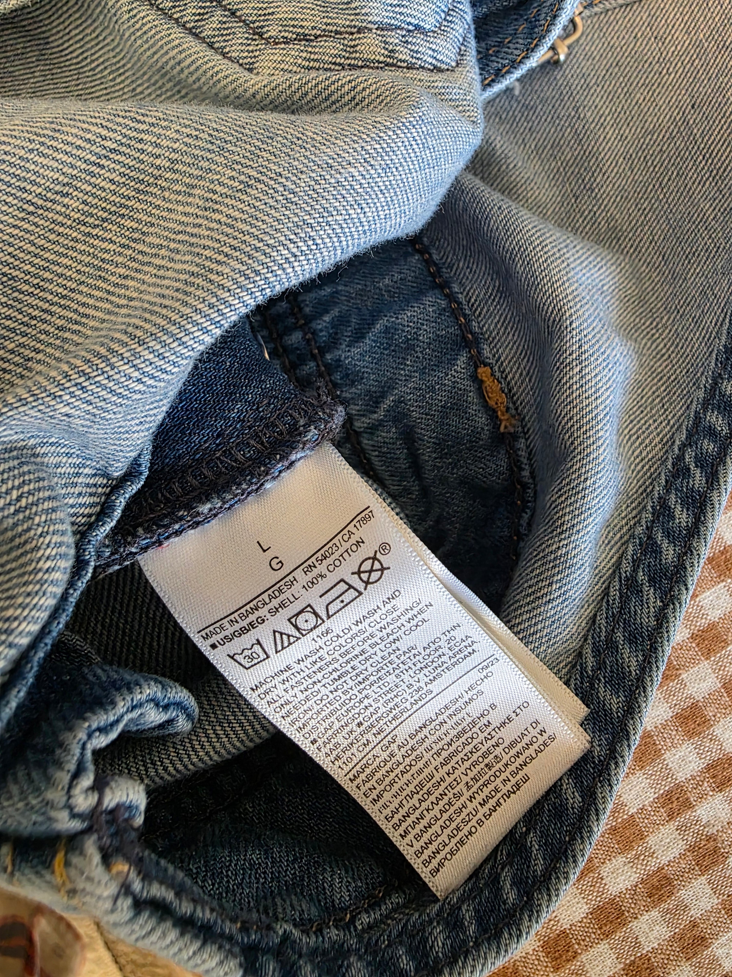 Gap Relaxed Denim Overalls (L)
