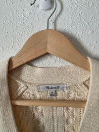 Madewell Cable Knit Crop Cardigan (XS)
