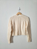 Madewell Cable Knit Crop Cardigan (XS)