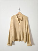 Free People Cozy Henley Sweater (L)