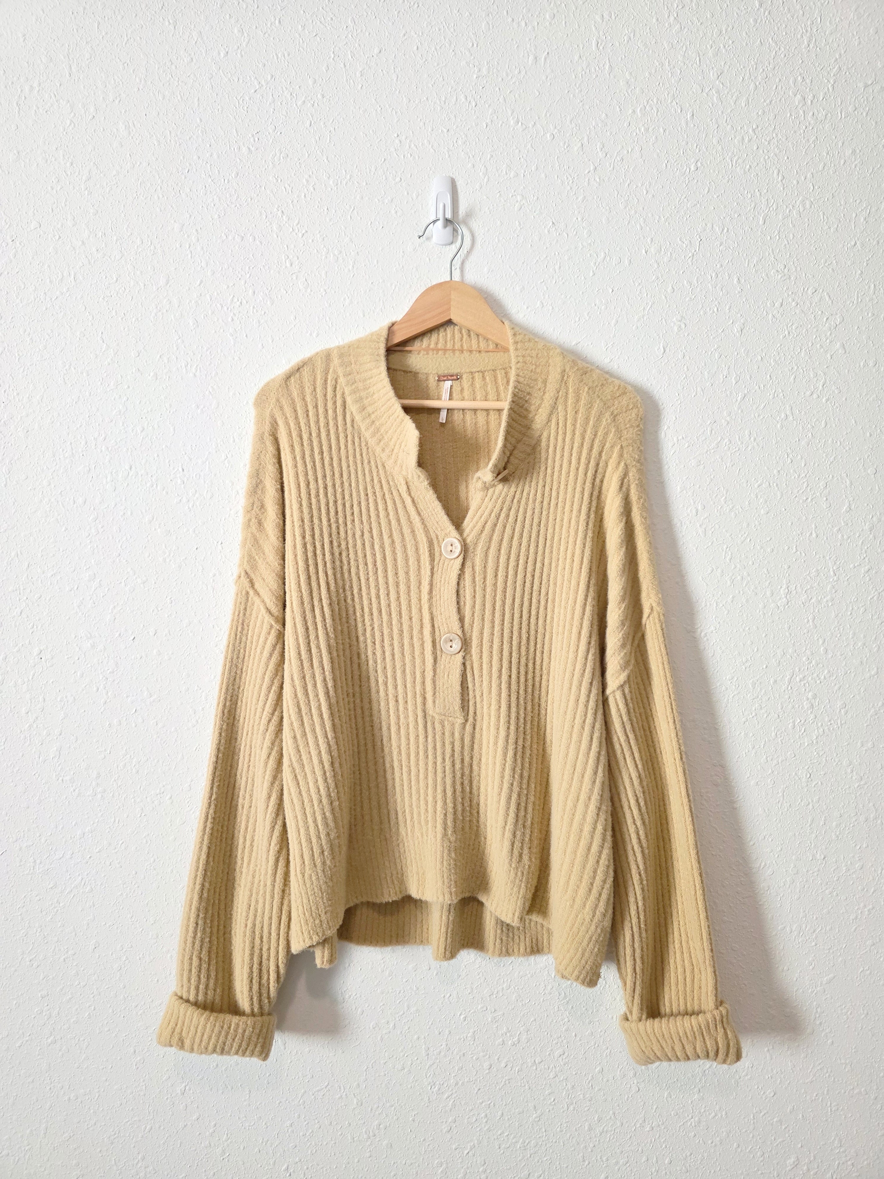 Free People Cozy Henley Sweater (L)