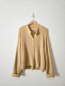 Free People Cozy Henley Sweater (L)