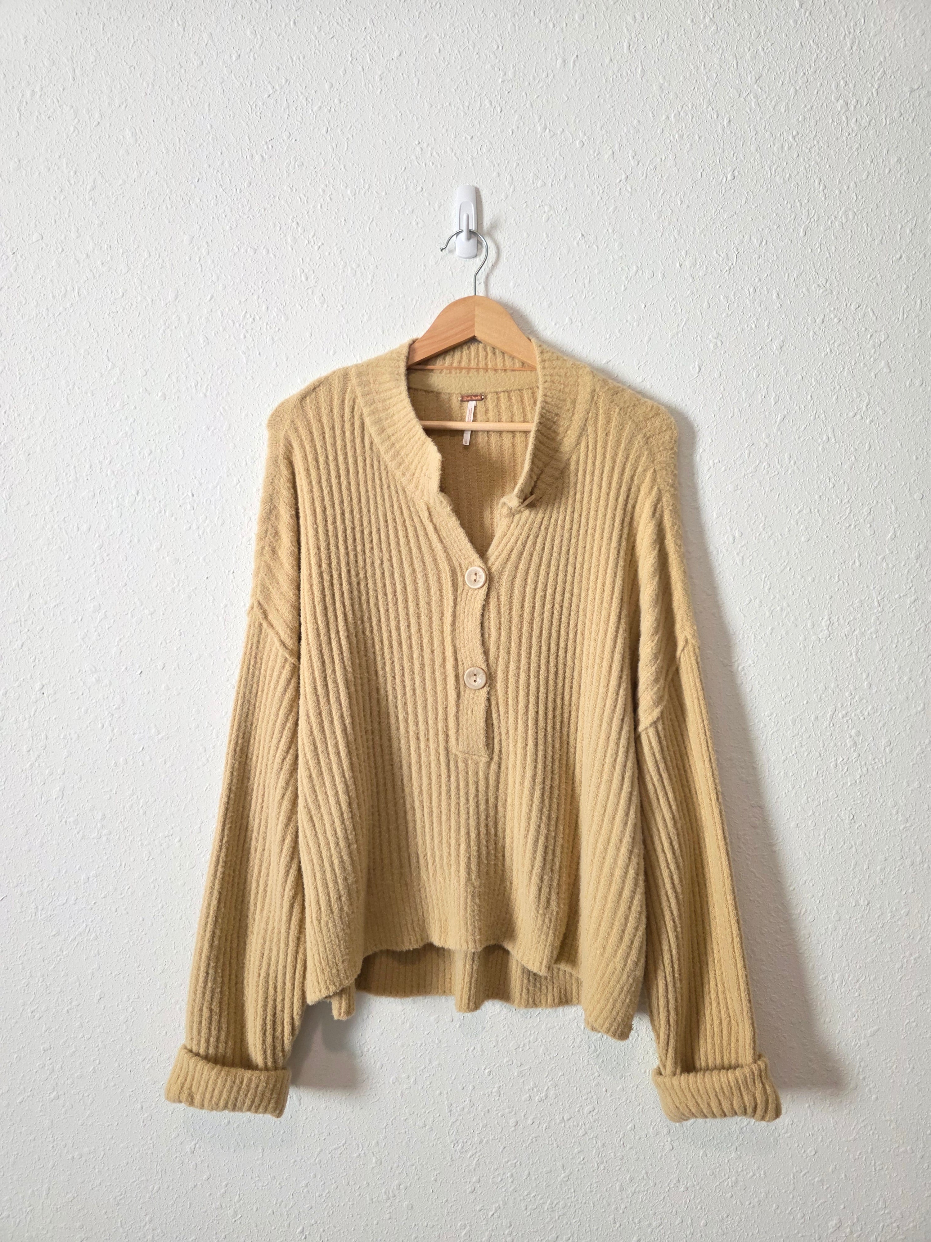 Free People Cozy Henley Sweater (L)