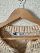 Zara Cream Button Front Cardigan (L)