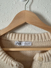Zara Cream Button Front Cardigan (L)