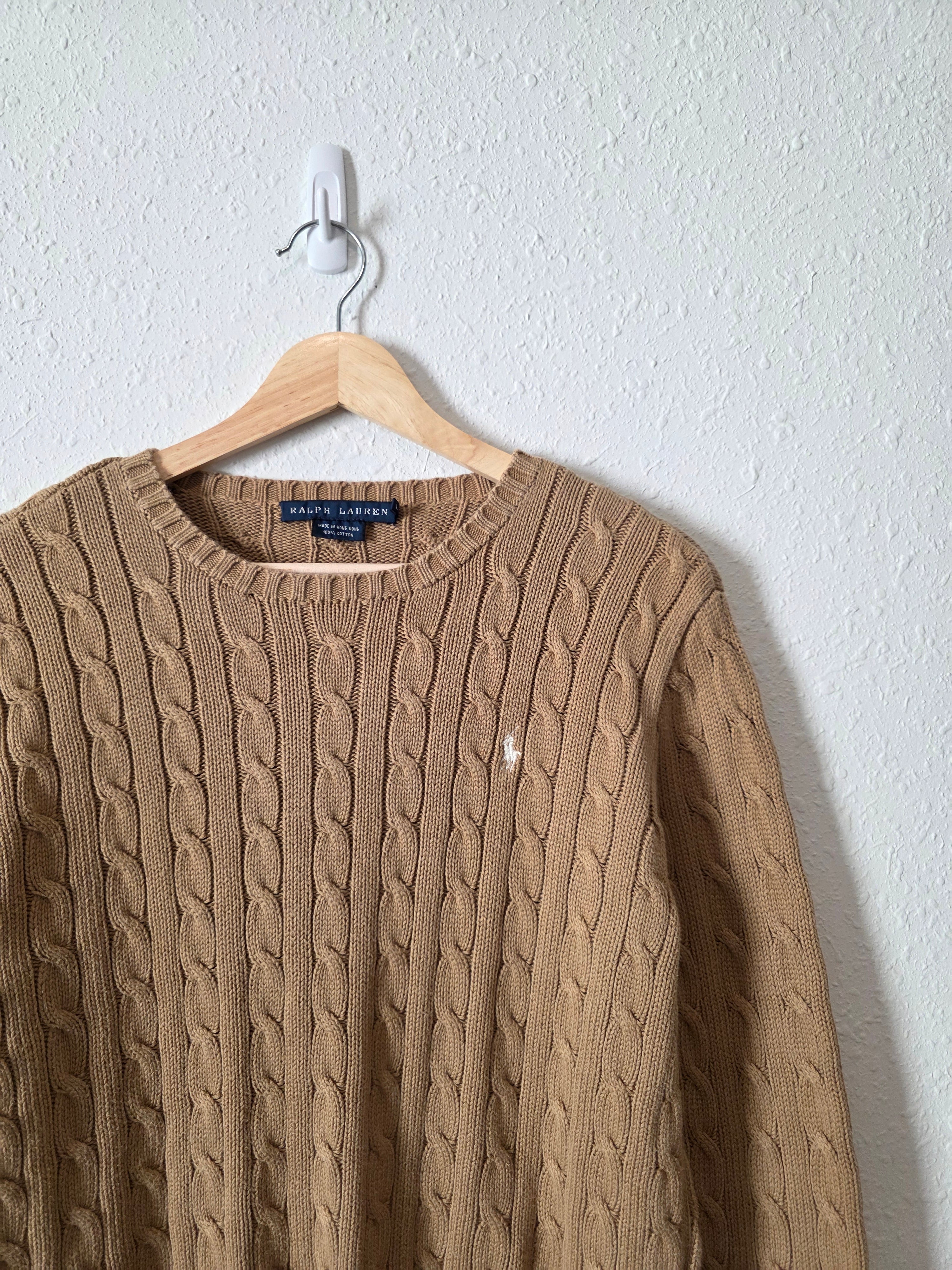 Ralph Lauren Cable Knit Cotton Sweater (L)