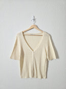 Abercrombie Cream Ribbed Top (M)