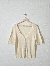 Abercrombie Cream Ribbed Top (M)