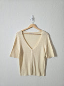 Abercrombie Cream Ribbed Top (M)